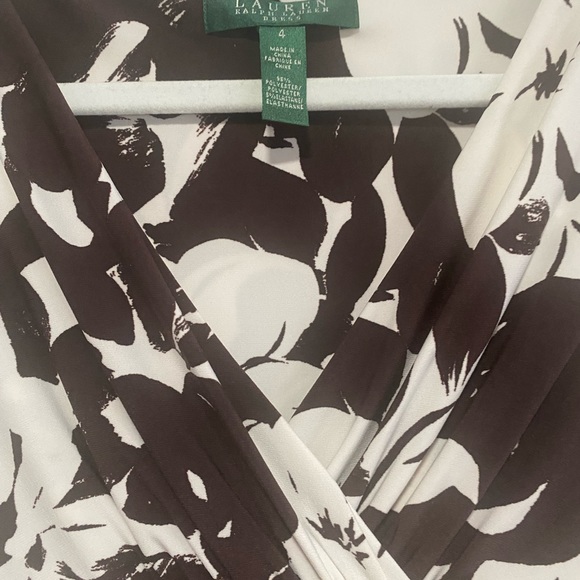 Lauren Ralph Lauren Body Con Dress Brown and Beige Size 4 - Picture 4 of 13